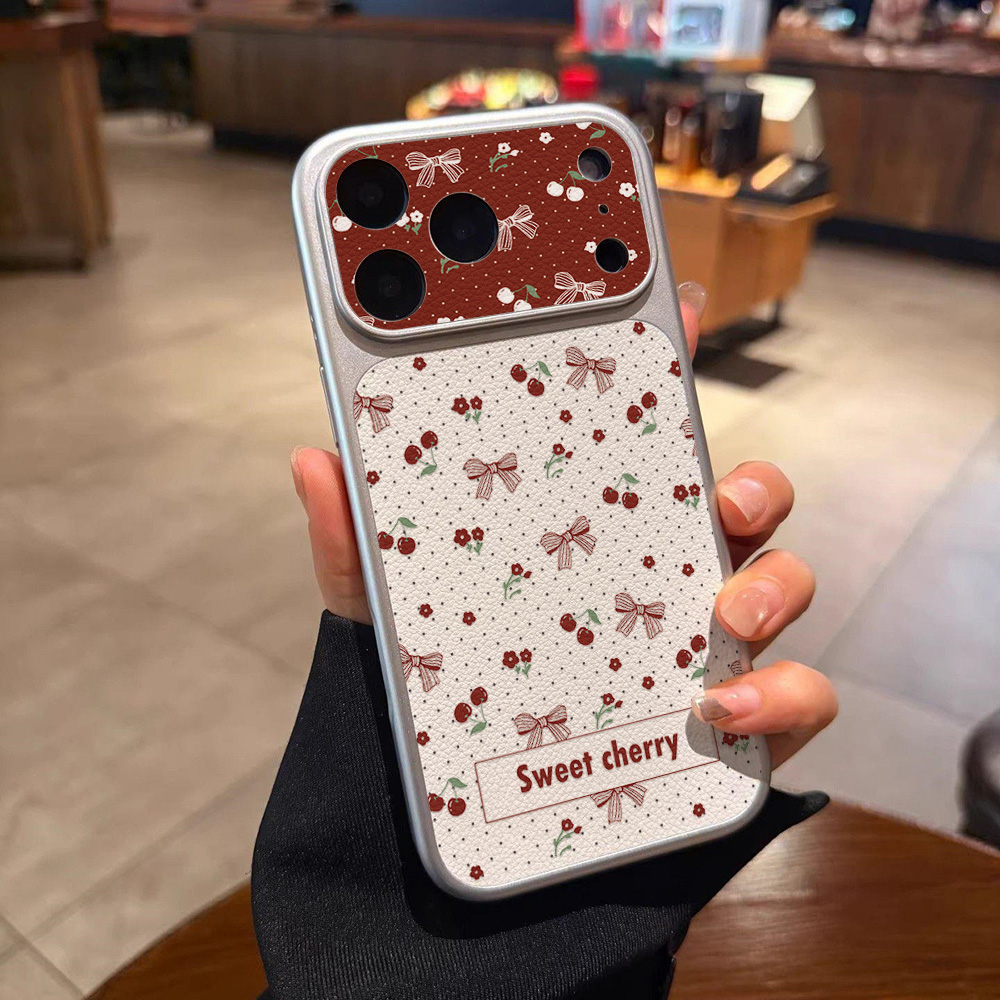スイートチェリーボウレザーフォンケース iPhone 12  - Phone Cases Leather のレビューと価格