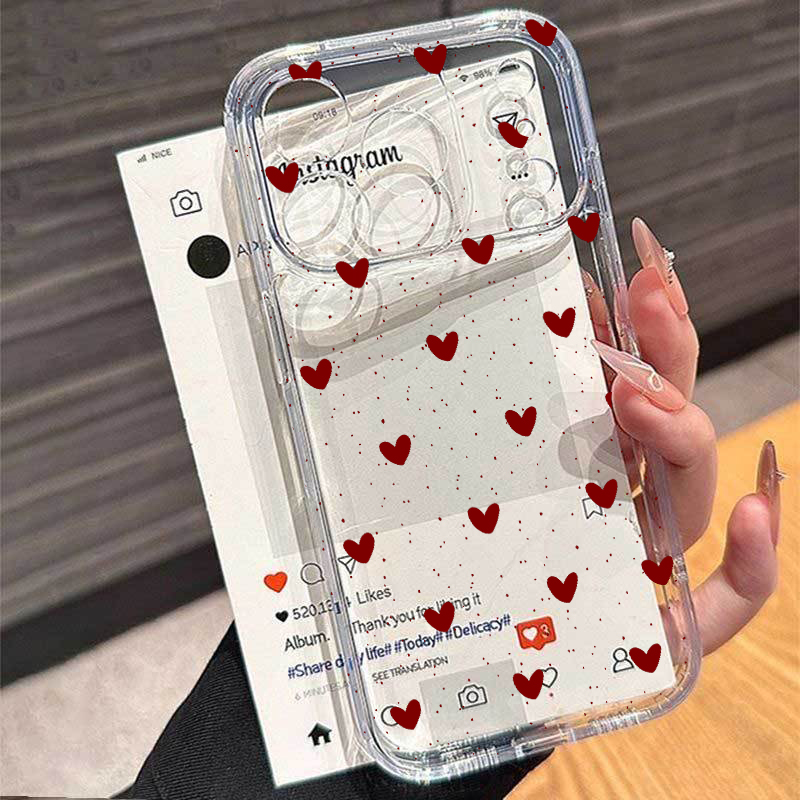 シンプルなハート型のリボンと水玉模様のクリアTPU製iPho - Phone Cases Pinterest のレビューと価格